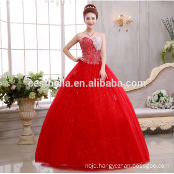 Cinderella dress organza ball gown Wedding Dresses 2017 Sleeveless puffy dress robe de mariage red wedding gowns